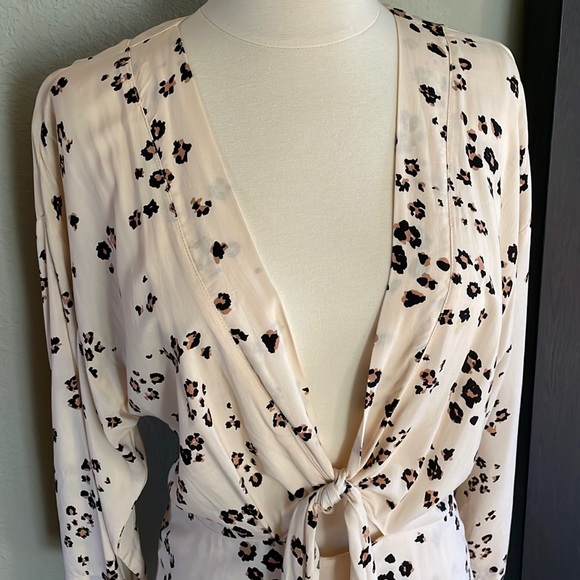 Stillwater Leopard Waterfall Maxi Dress S - Picture 4 of 11